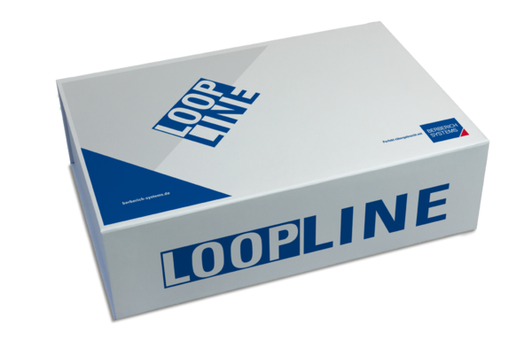 Loopline, hochwertige Verpackung, Klappschachtel, individuell bedruckt, Berberich Systems, Verpackung Motiv, Box